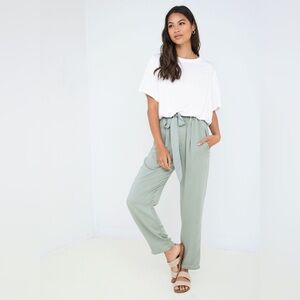 Bella Dahl green pleated pants